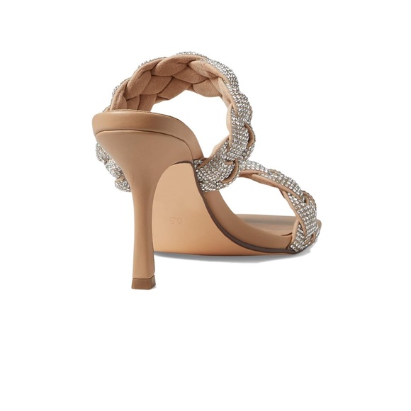 Steve Madden Tan Braided Heeled Mules - Picture 4 of 6